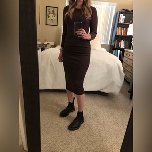 Michael Stars Christina Sheath Dress Color Oak size small
